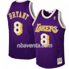 Camiseta Hombre Los Angeles Lakers Kobe Bryant 8 Hardwood Classics Violeta Swingman